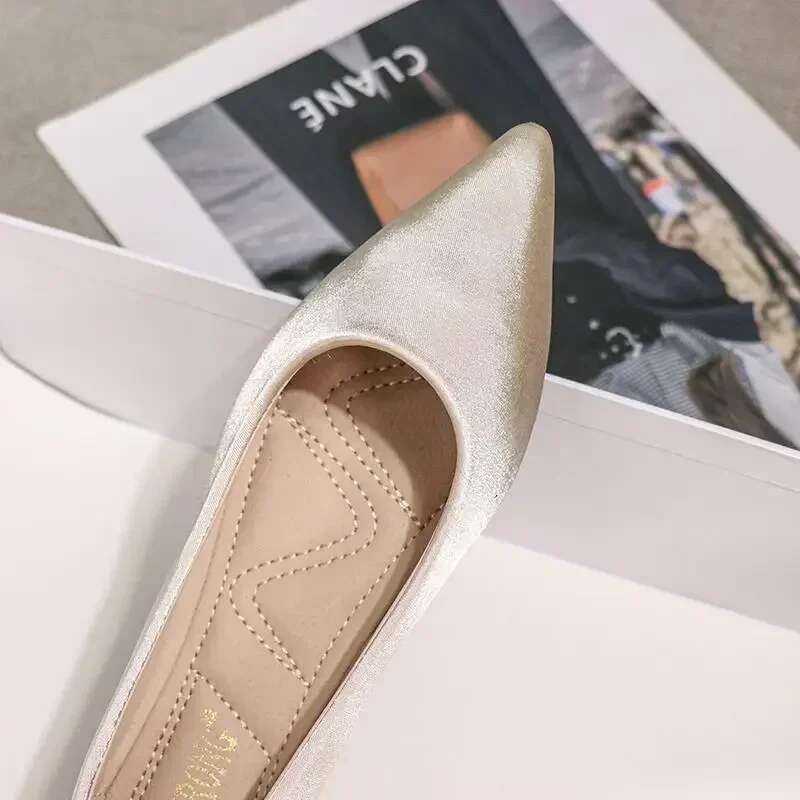 Shoes For Women Office Non Slip Low Heel Elegant Woman Flats On Promotion Brand Chic Summer 2024 Hot Trendy Price