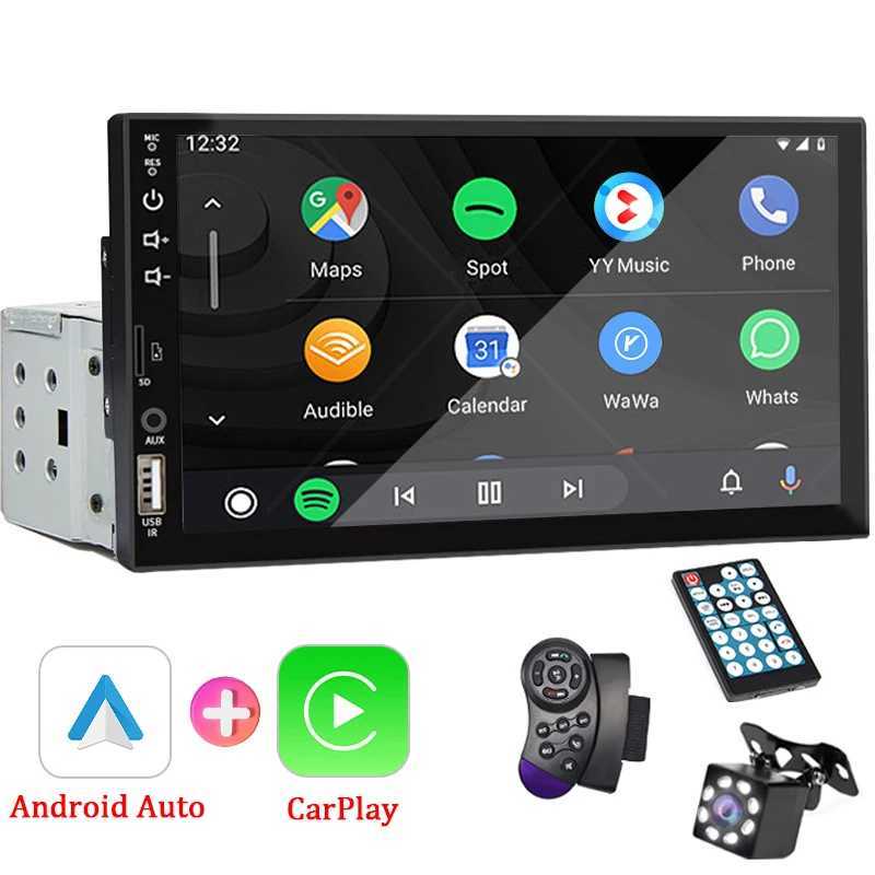 Car Audio 7 Car Radio 1 Din Carplay Android Auto Multimedia Player HD Touch Screen FM AUX Entrée Bluetooth MirrorLink Universal Autoradio H250118