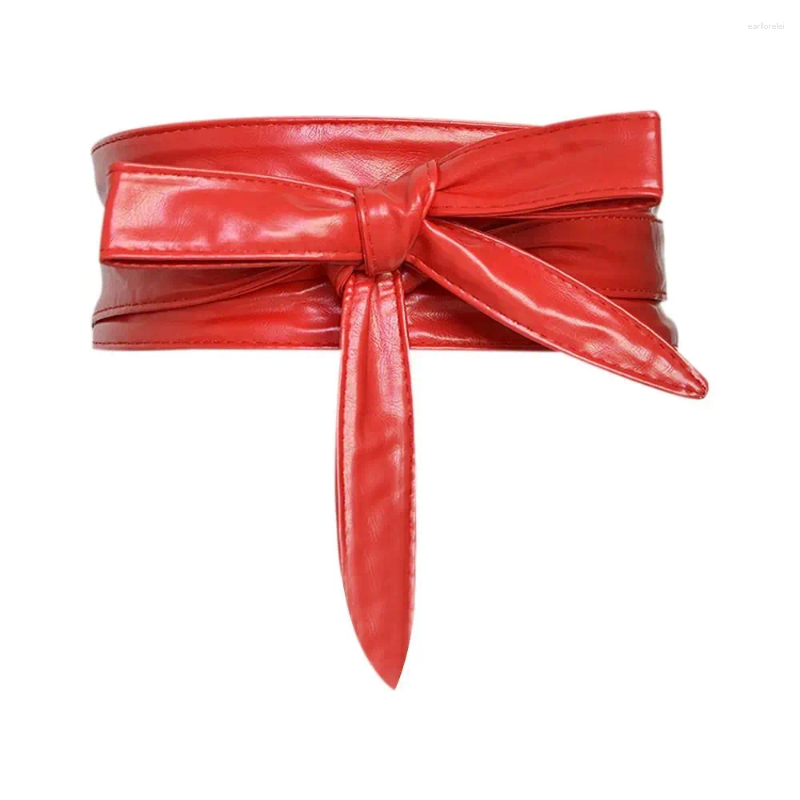 Belts Fashion Bowknot Simple Wrap Corset Waistband Wide Waist Band Ladies Dress Cummerbands Leather Belt