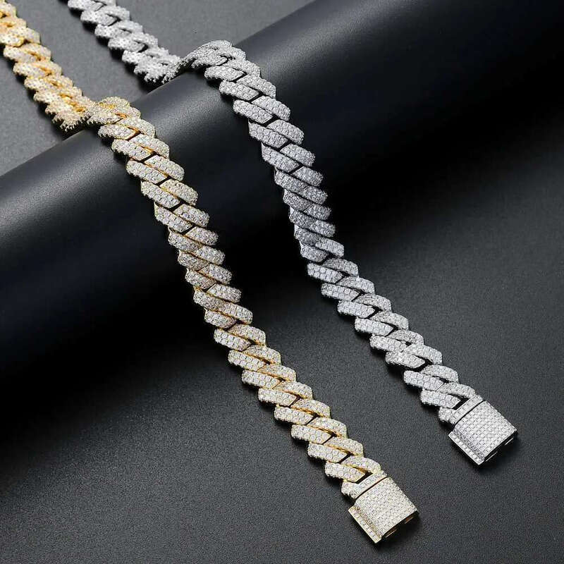 Pendant Necklaces 13mm 16 18 20 22 inches Ice Sparkg Cuban Hip Hop Mini Paving Chain Necklace Mens Jewelry BC004 J240909