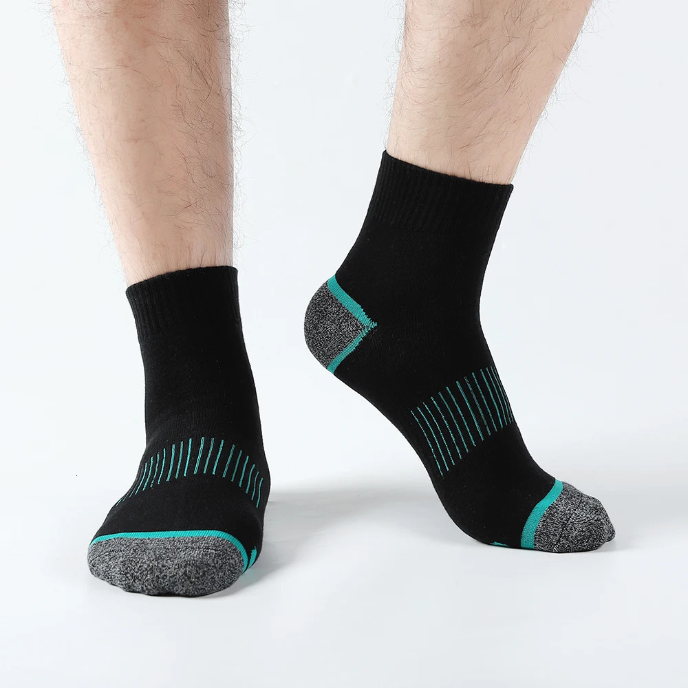 High Quality Lot Mens Socks Casual Breathable Run Sports 5 Pairs Male Cotton Winter Black Men Large size3845 250108