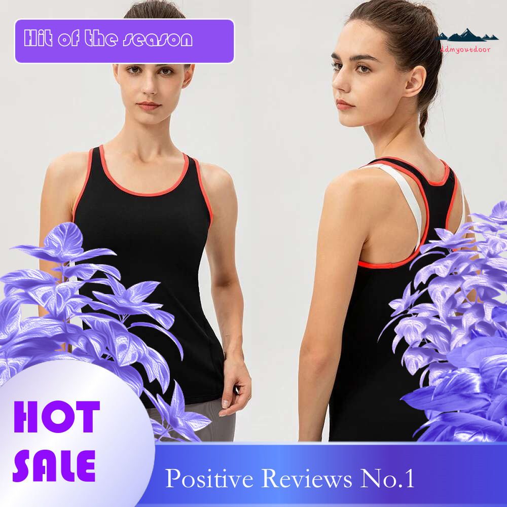 Ddmyoutdoor China Domestic Sport Sleeveless Fiess Gym Shirt Yoga Workout Tank Quick Dry Running Vest Training Top Women Sportswear XL
