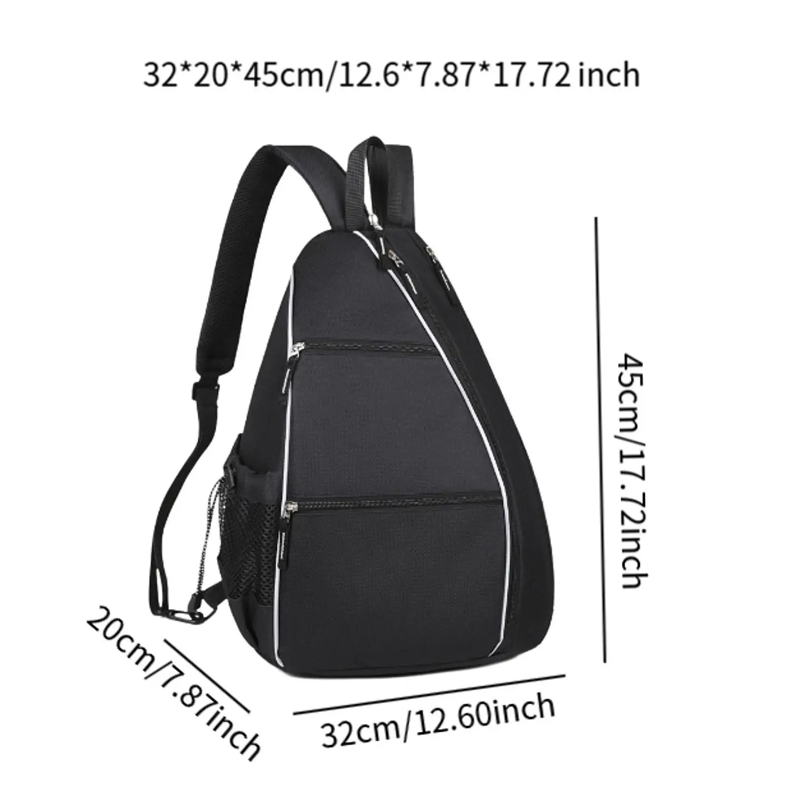 Pickleball Bag Tennis Crossbody Backpack for Women Men Adjustable Strap Gift Zipper Closure Large Badminton Pickleball Backpack 250117