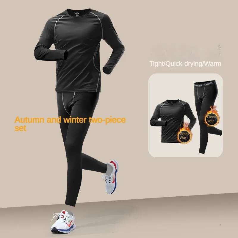 Ddmyoutdoor China Domestic Men S Autumn Winter Quick Dry Thermal Track Set High Stretch Fleece Ed Running Cycg Fiess Motorbike Skiing Wear