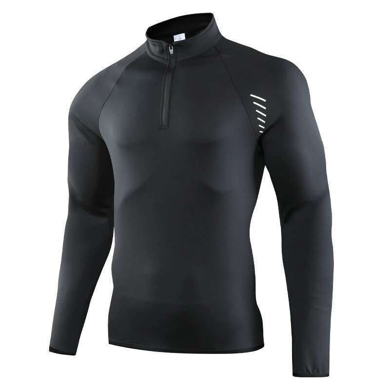 Ddmyoutdoor China Domestic Long Sleeve Sports Shirt Stand Collar Men Quick Dry Outdoor Sweatshirt Spring Autumn Breathable Gym Running Training T Shir