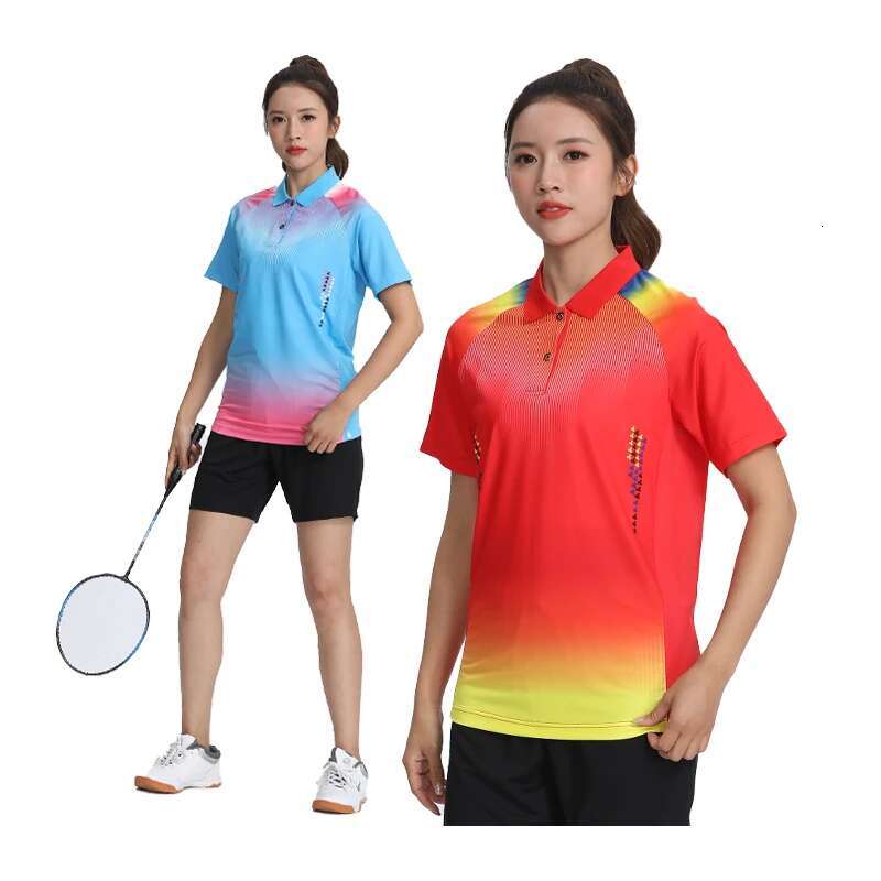 Ddmyoutdoor China Domestic New Badminton Short Sleeve Summer Turn Down Collar Tshirts High Quality Jerseys Quick Dry Sports Training Shirts