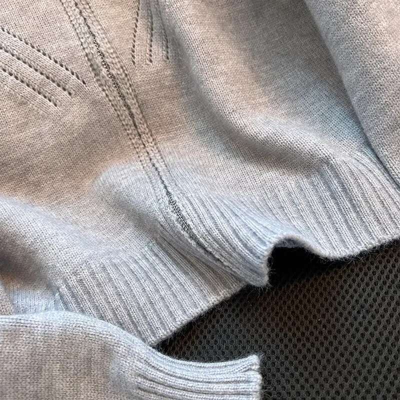 Grey Top Cardigan Women's And Winter 2024 Early Autumn New Japanese Fashion Sense Long Sleeve Sweater Coat.