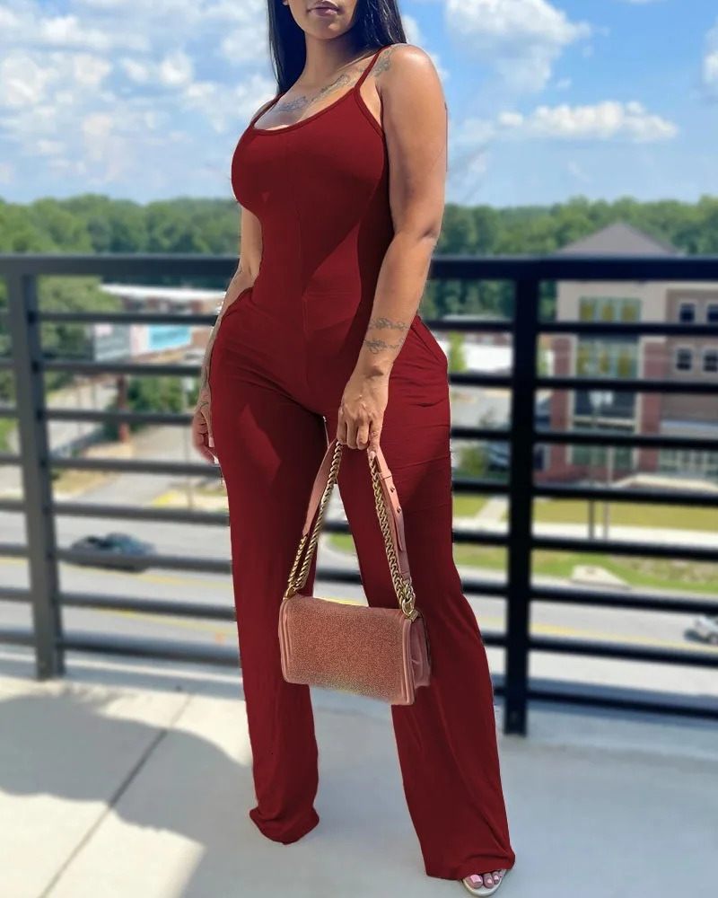 Jumpsuits Women Backless Fashion Bodysuit Women Sleeveless Bodycon Sexy Rompers Off-the-shoulder Streetwear Casual Jumpsuits 250107