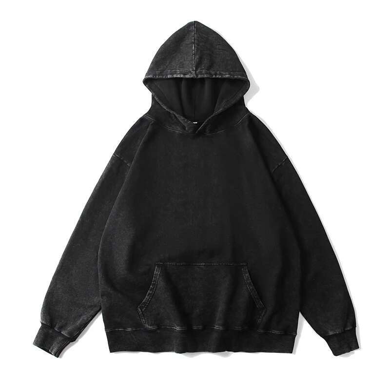 Oversize Distressed Men's And Women's Drop Shoulder Retro Fashion Brand Cotton Washed Loose Hoodie