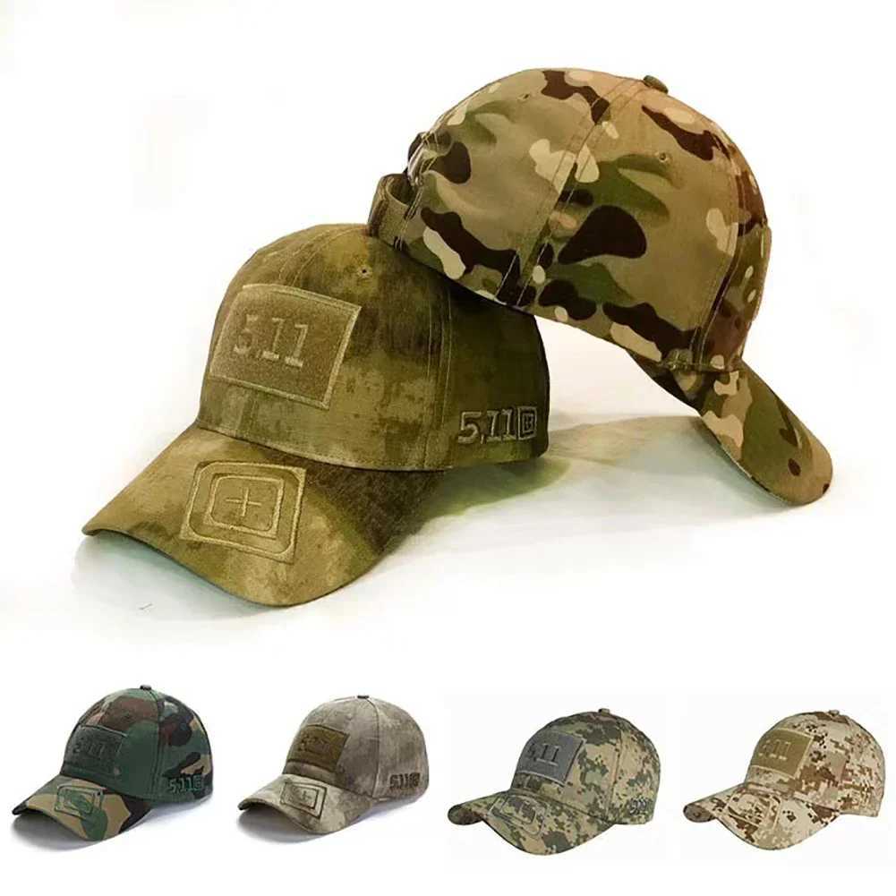Tactical Baseball for Men Adjustab Outdoor Camouflage Hunting Hiking CS Cotton Snap Hat Trucker Summer Sun HatsXJ250116