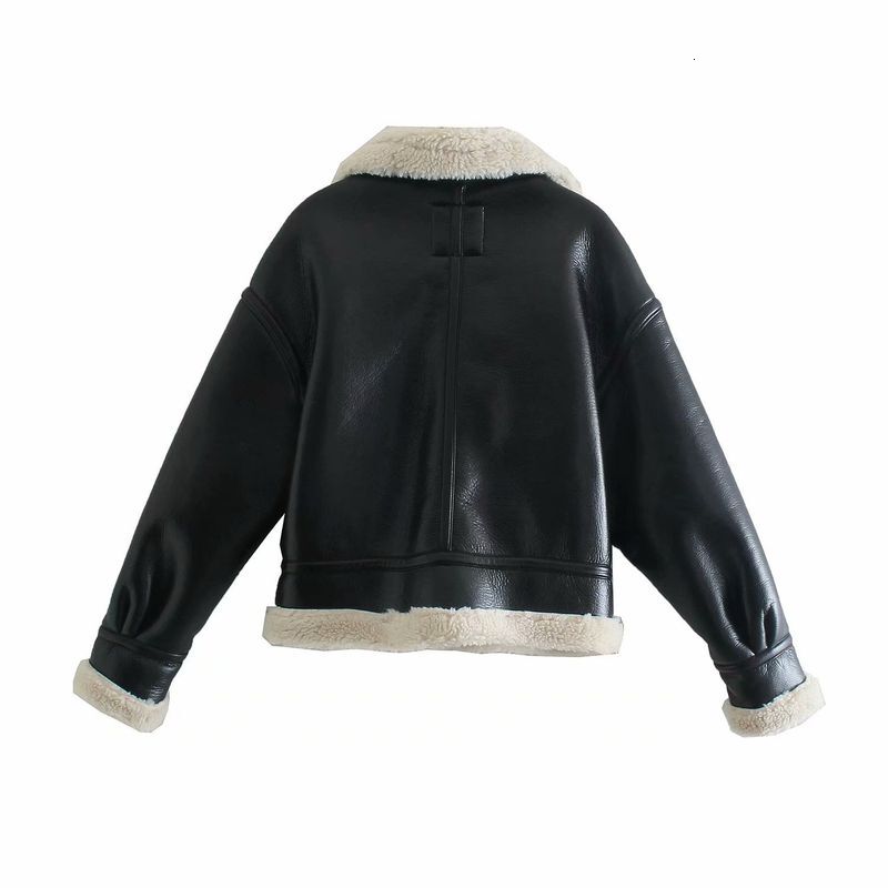 Women's Clothing Style Street Fashion Fleece Fur Jacket Coat