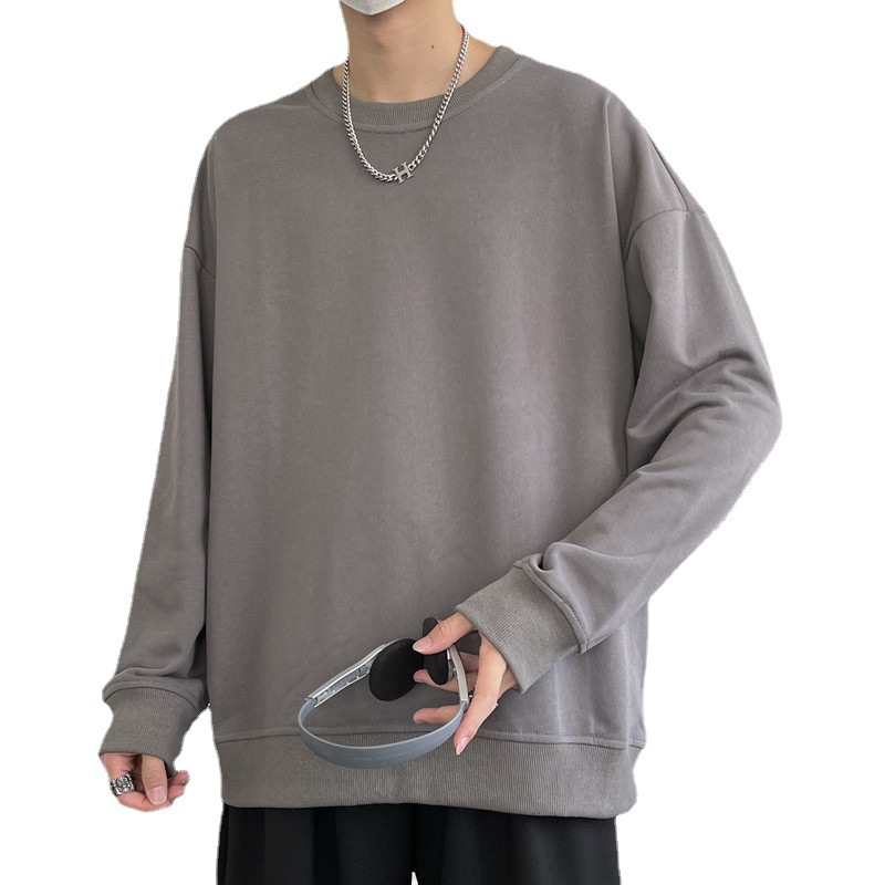 M11302 New spring and autumn round neck pullover men's sweatshirt