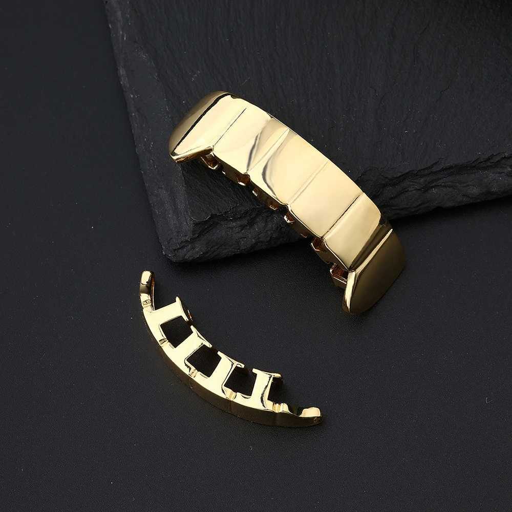 Hip Hop new dental grill set suitable for men women top bottom mouth gold silver Halloween role-playing dental grill detachable jewelryXJ250412