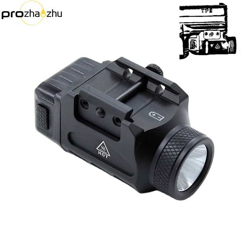 Mini LED Tactical Light IPX5 Waterproof CR23A Weaponlight Pistol Mounted 9mm Caliber Picatinny RailW241227
