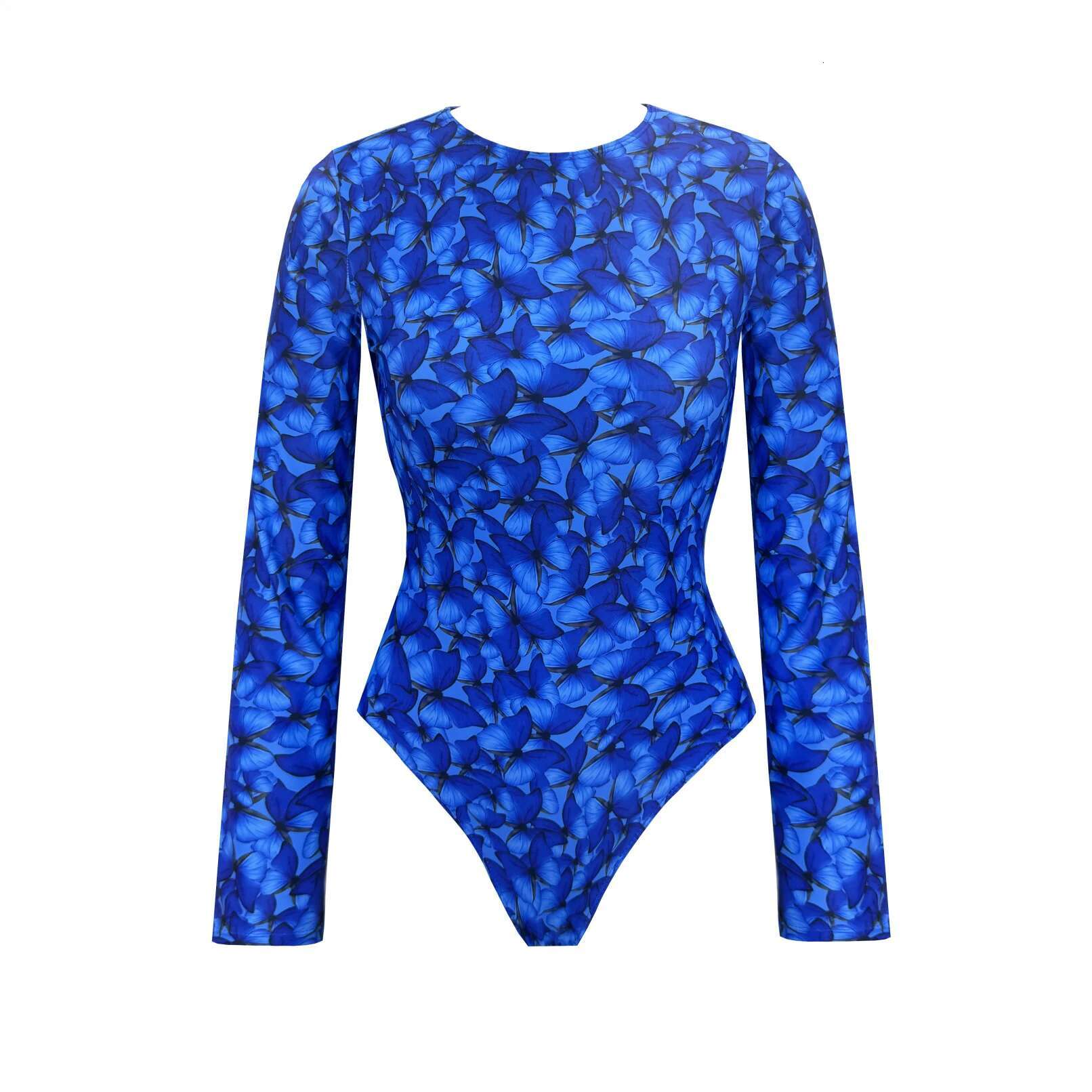 Ral Printed Long Sleeve Swimsuit With Cover Up Sexy Swimwear Women Swim Suit Surf Bathingsuit Sliming Bodysuit Beachwear