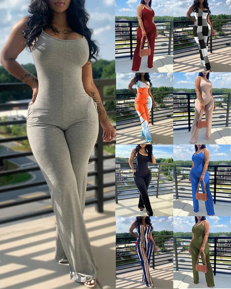Jumpsuits Women Backless Fashion Bodysuit Women Sleeveless Bodycon Sexy Rompers Off-the-shoulder Streetwear Casual Jumpsuits 250107