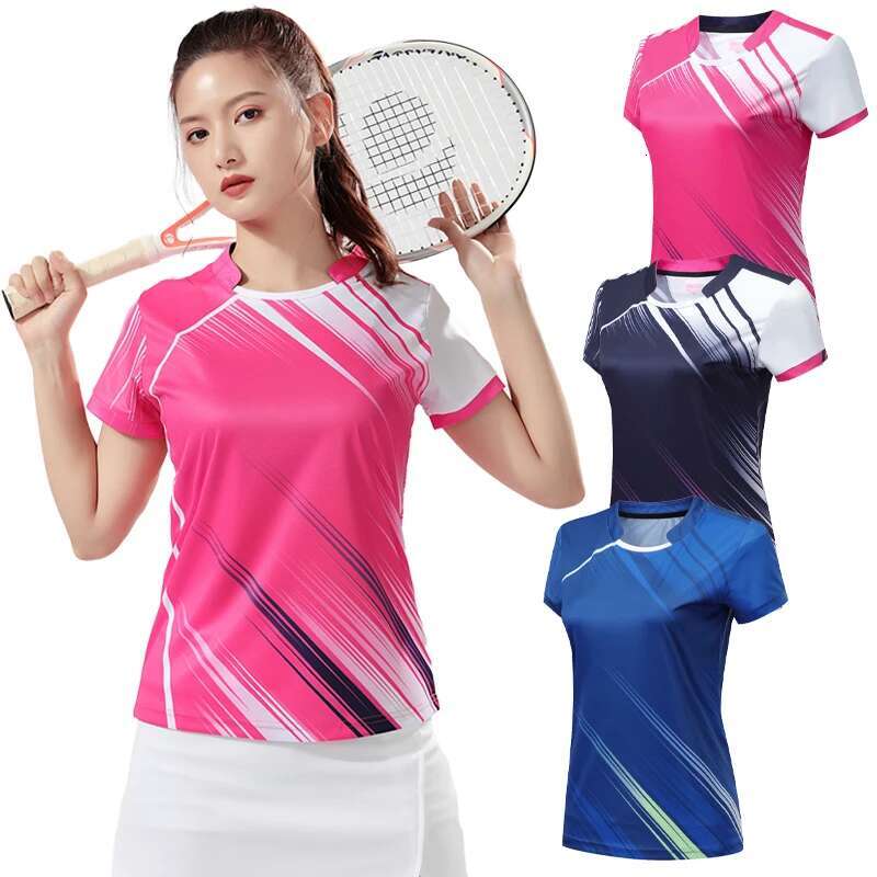 Ddmyoutdoor China Domestic Badminton Shirts Women Volleybal Sports Brand Quick Dry Breathable Short Sleeves D Print Team Running Exercise Training Tee