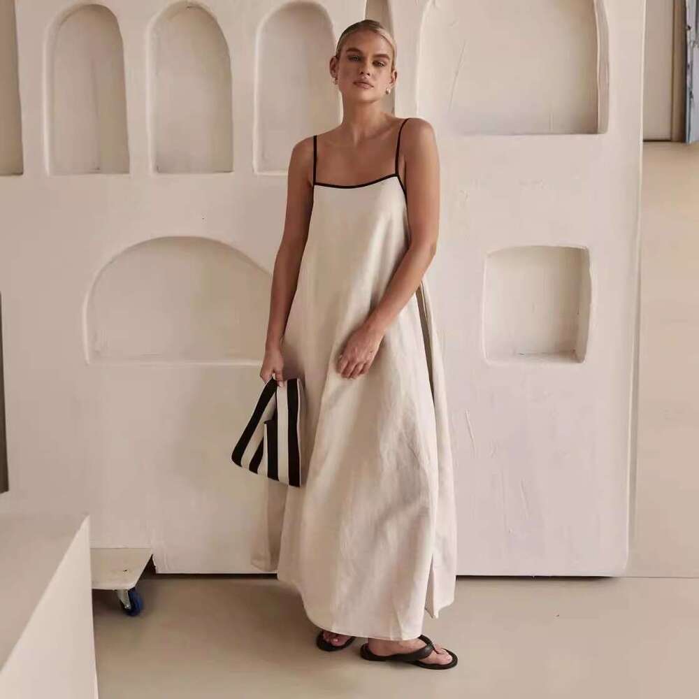 Spring/Summer European and American Women's Hot Selg Dress with Pocket Strap, 2025 New Casual Versatile Fashion Clothing