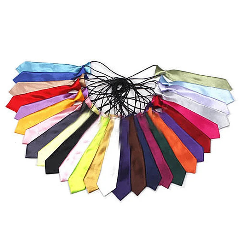 Fashion School Boys Children Kids Solid Colour Elastic neckwear girls Boy Tie gift pet dog Neck Stain 250103