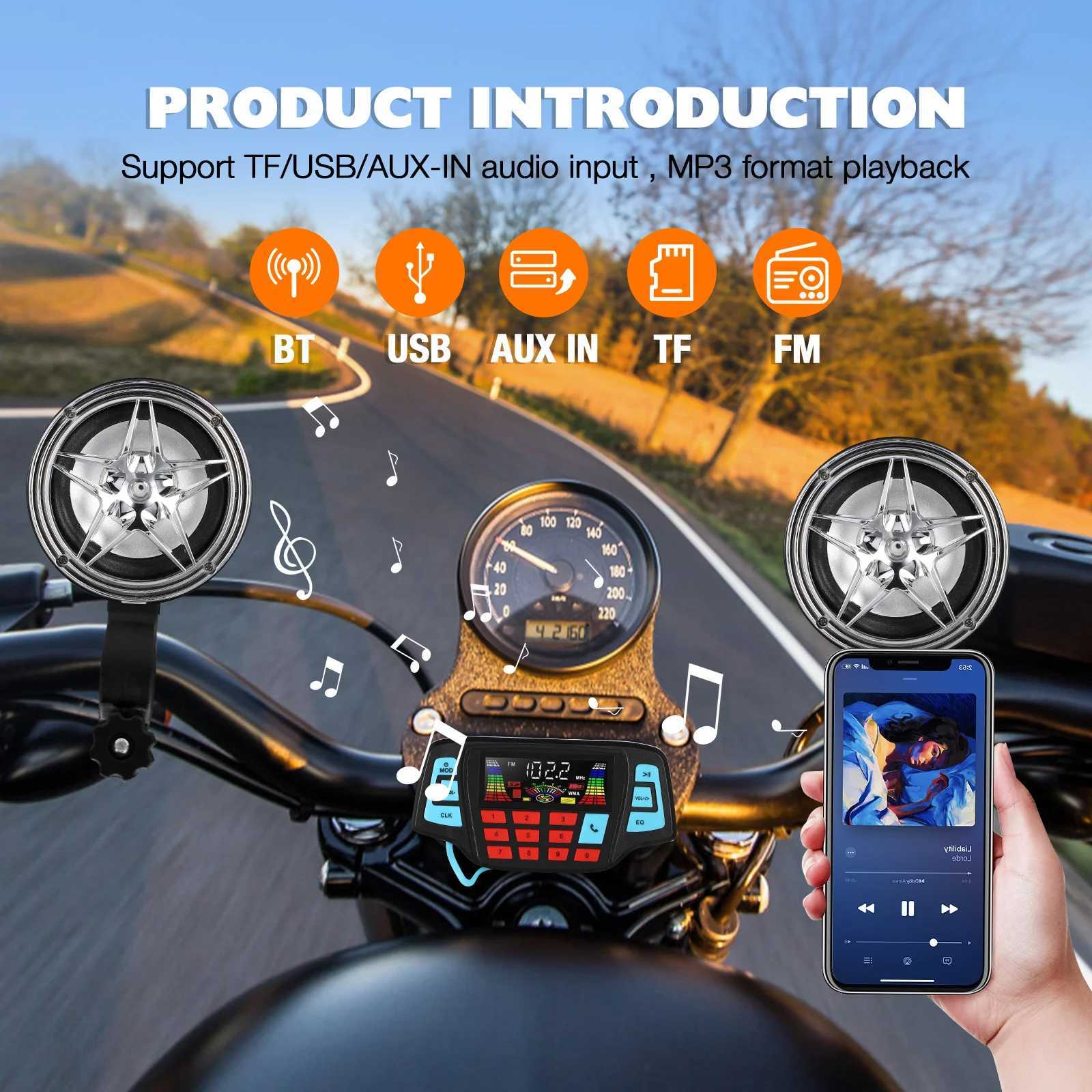 Car Audio Car Radio Motorcycle Waterproof Speaker Set Outdoor Speakers Portable R250526