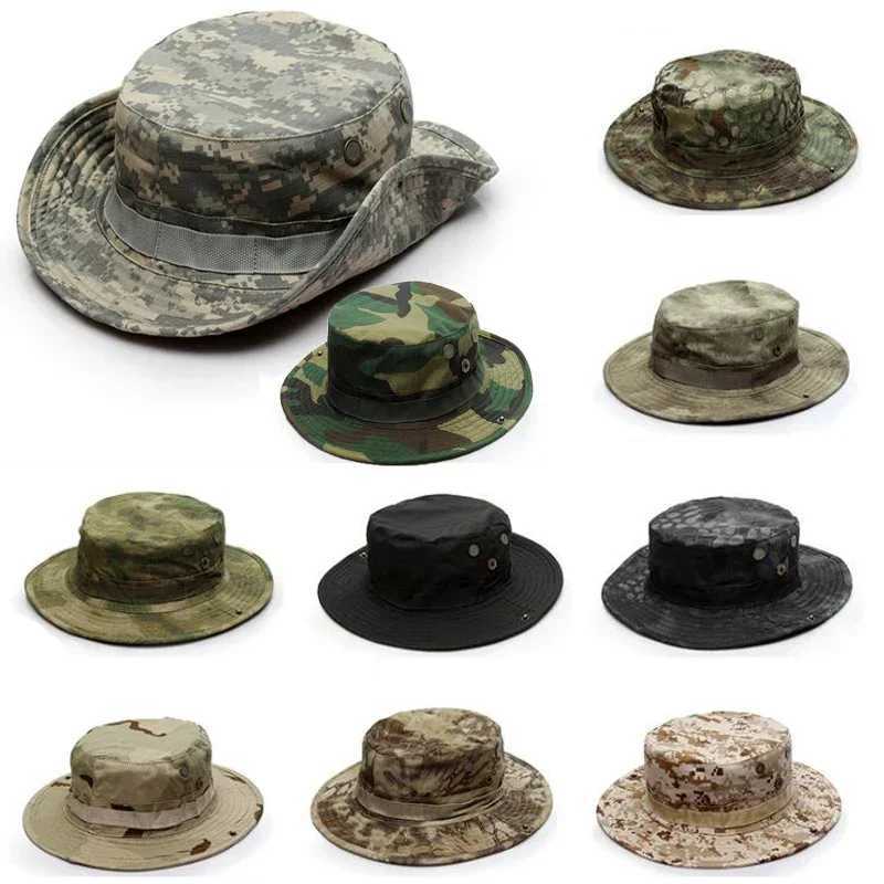 Sunscreen Boonie Hat Tactical Summer Sun Protection Camouflage Hunting Hiking fishing Outdoor sports Jung MenXJ250116