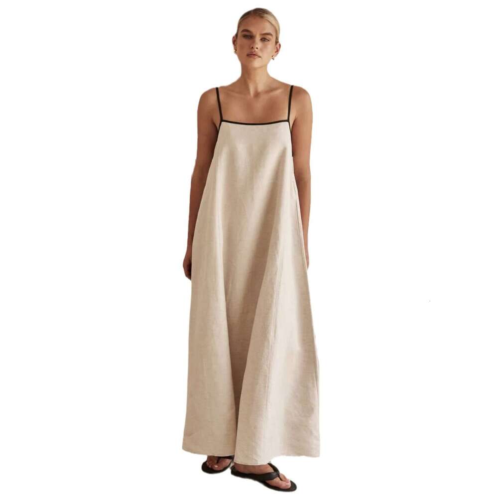 Spring/Summer European and American Women's Hot Selg Dress with Pocket Strap, 2025 New Casual Versatile Fashion Clothing