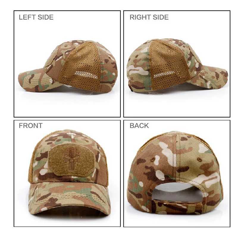Camouflage Army Green Skull Baseball s Outdoor Adventure Basketball Football Adjustab Summer Sun Hats Men Women CamXJ250116