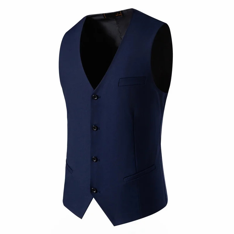 Mens Suit Vests Solid Color VNeck Fashion Slim Fit Sleeveless Wedding Waistcoats Men Smart Casual Formal Dress Vest Plus Size 250114