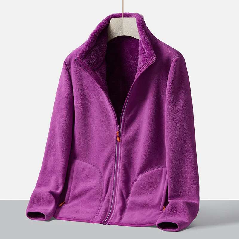 Ddmyoutdoor China Domestic New Solid Double Sided Wear Coral Veet Jacket Women Casual Basic Coat Outerwear Streetwear Veste Femme Fashion Clothes Coup