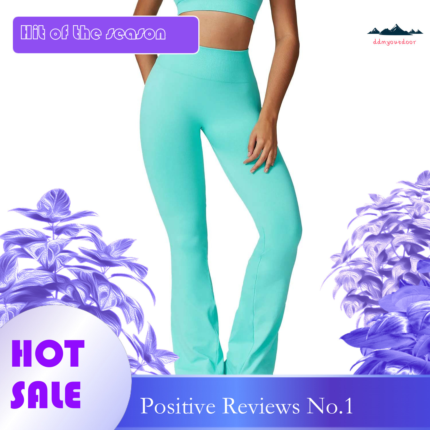 Ddmyoutdoor China Domestic Mermaid Curve Wide Leg Seamless Hip Lifting Yoga Flared Belly Tight High Waist Micro Blared Casual Sports Pants