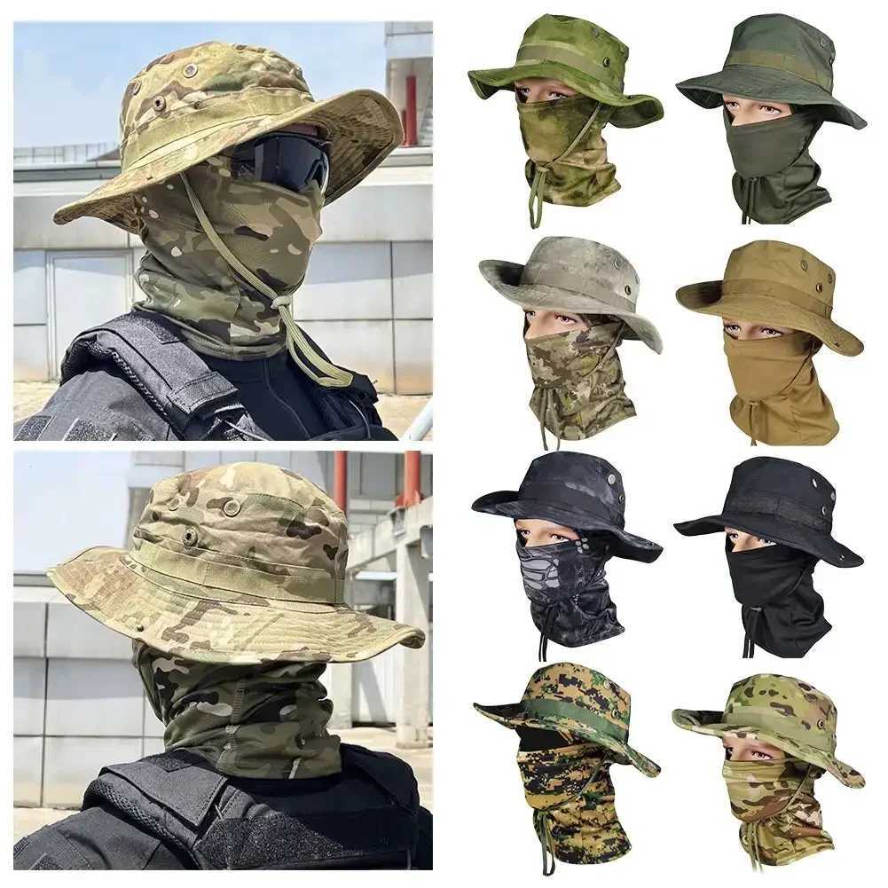 Tactics Camouflage Boonie clava Hat Suit Foldab Soft Hat Outdoor Hunting Fishing Wide Brimmed Hat Sunscreen sXJ250116