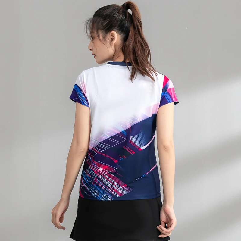 Ddmyoutdoor China Domestic Women Gradient Badminton Custom Quick Dry Team Game Sports Short Sleeves Training Gym Volleyball Golf Ping Pong Shirts