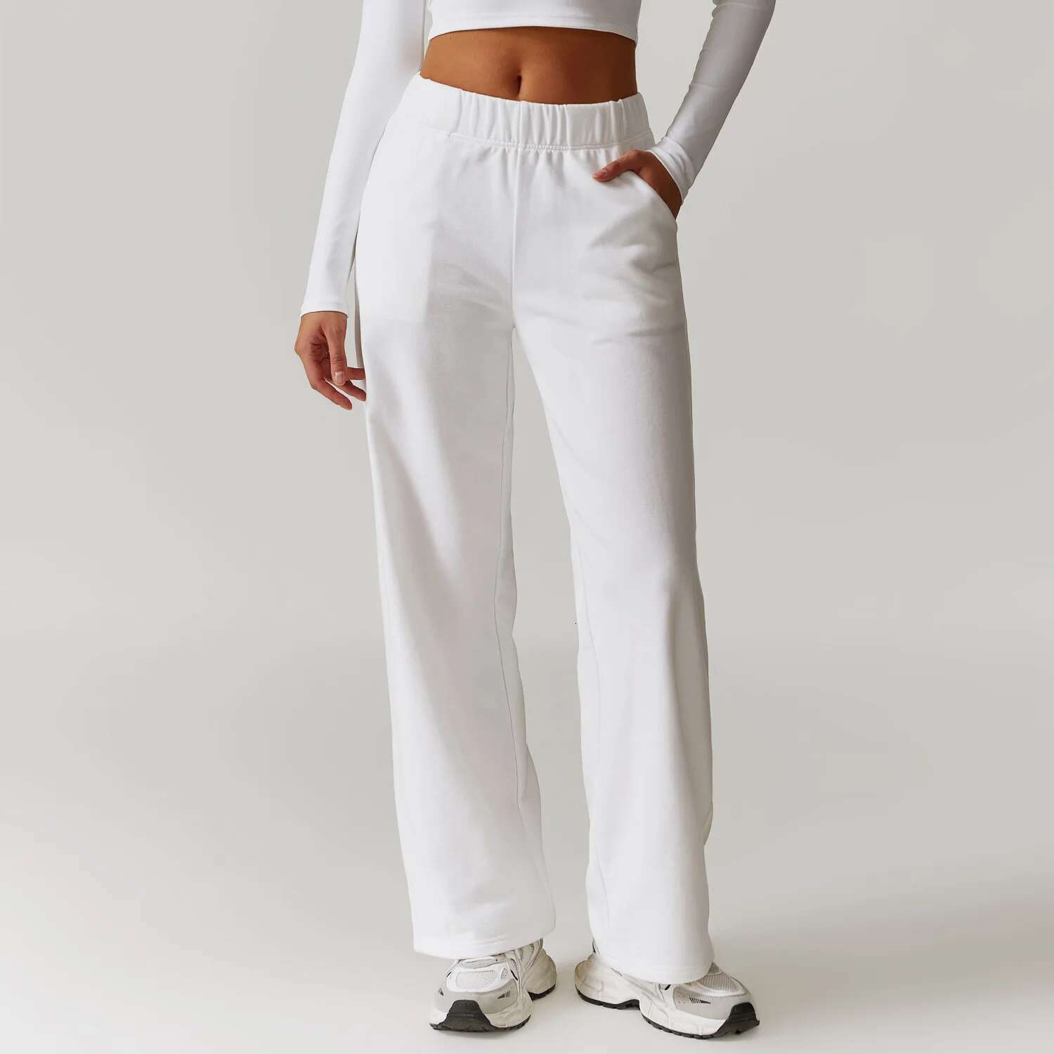 Ddmyoutdoor China Domestic Mermaid Curve Outdoor Sports Straight Women S New High Waist Slimming American Style Sweat Pants All Match Casual