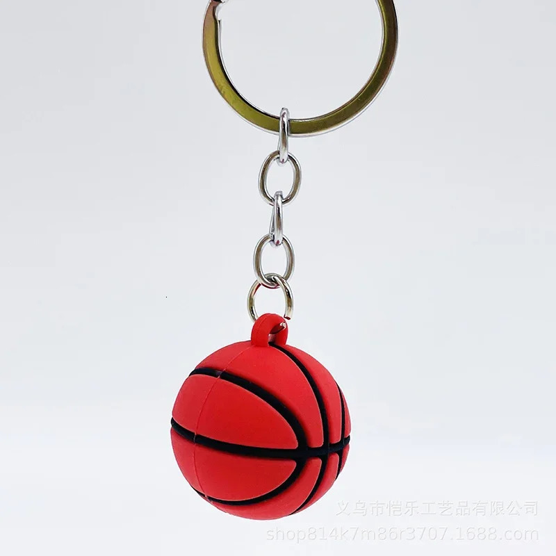 Football Basketball Volleyball Key Chain Tennis Rugby Keyring Necklace Stainless Steel Pendant Gift Sport Accessories 250107