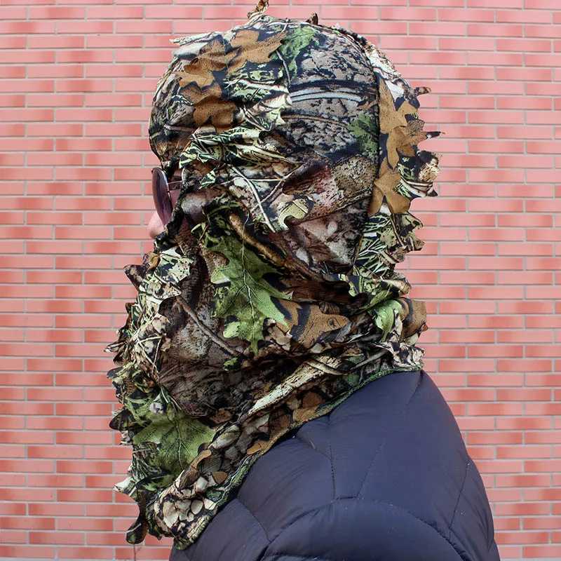 Man and Woman Outdoor Hunting Cycling Fishing Bionic Camouflage Hunting Mask Outdoor Hunting Fishing gear Camou HatXJ250116