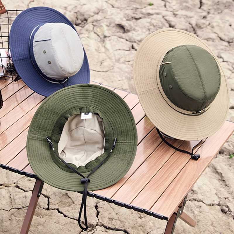 2024 Spring and Summer High Quality Dry Quickly Fisherman Hat Women Beach Sun Men Big Size Bucket Hats 56-58cm 58-60cmXJ250116