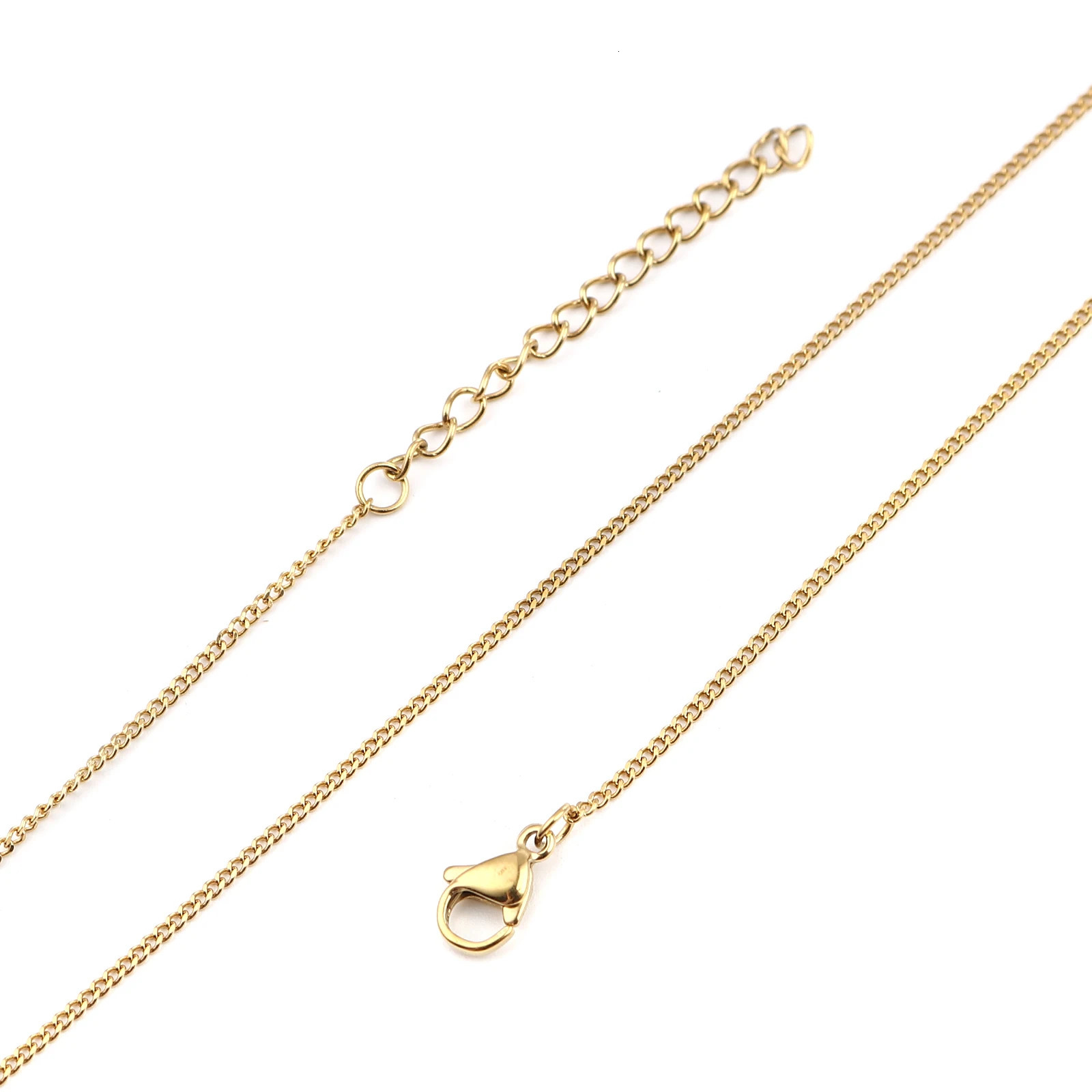 Fashion Stainless Steel Link Curb Chain Necklace Gold Color For Women Party Jewelry n 1 Piece 250114