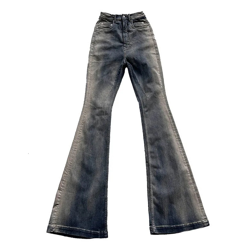 FEWQ Niche Men Jeans Wash Gradient Floor Mop Casual Trend 2025 Vintage Korean Fashion Flared Pants High Street 24X1639 250115
