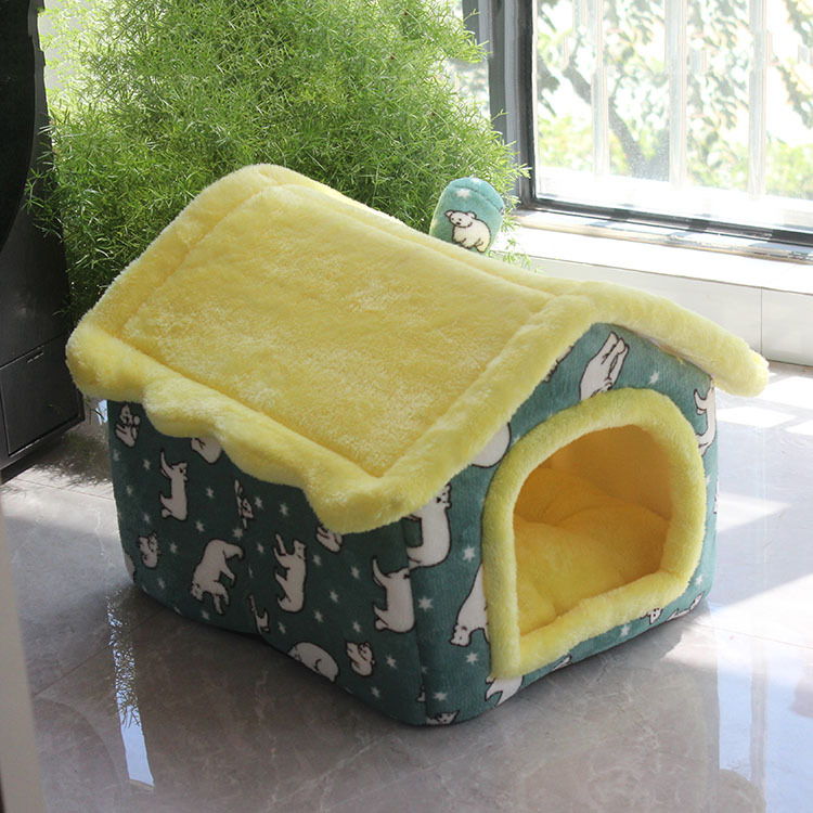Houses & Kennels Accessories Bed Foldable Sleeping Removable Washable House Kennel For Indoor Cat Nest