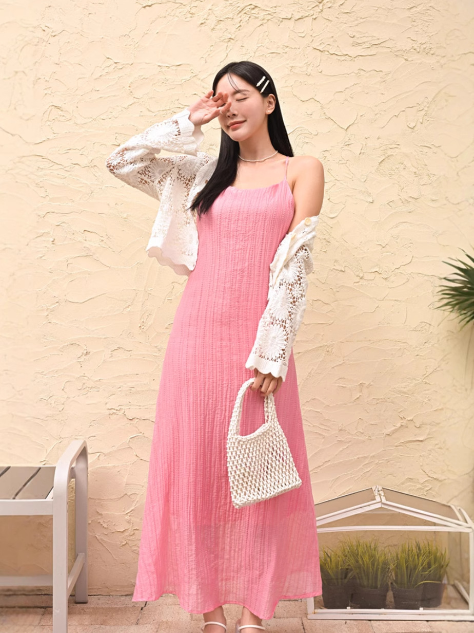G3200 New style suspender sexy backless dress slim waist holiday beach long dress