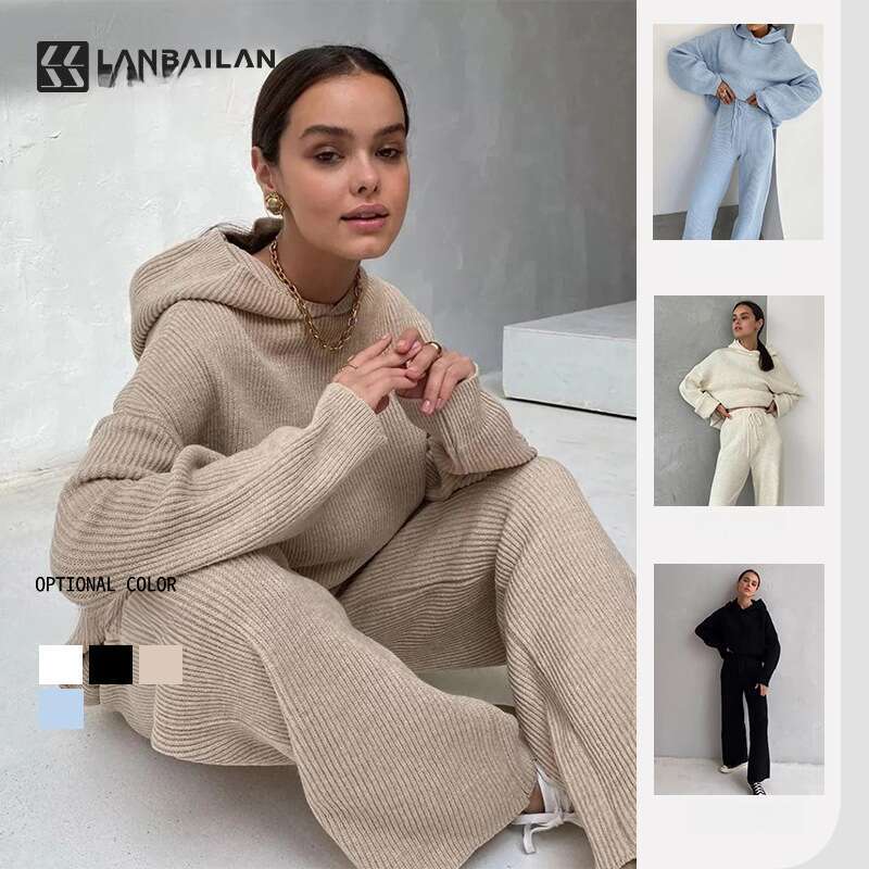 2025 hot selg European American autumn and winter women's sports hoodie two-piece set new casual versatile fashion clothing