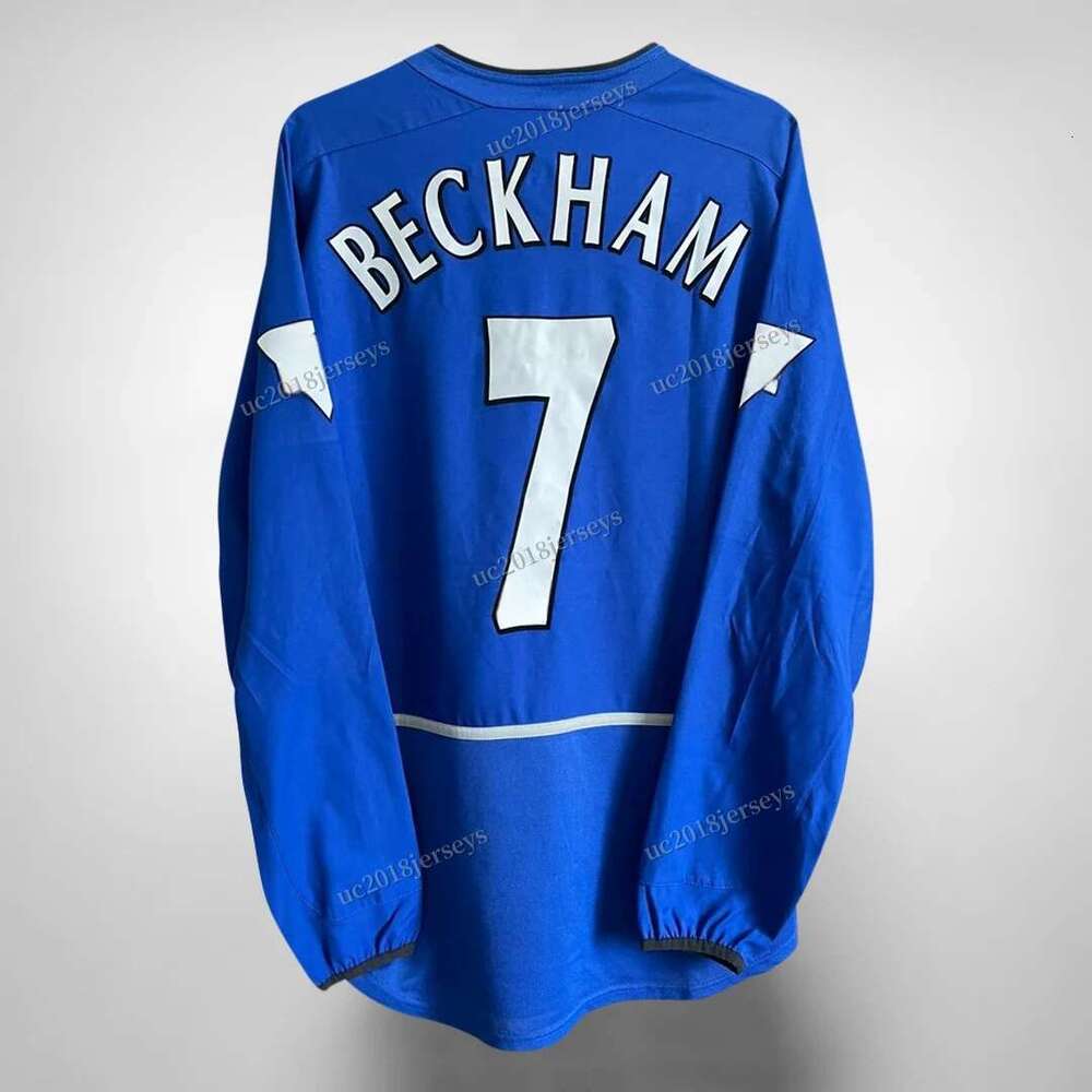 Long sleeves blue 2002 2003 retro soccer jersey 02 03 Giggs vanNistelrooy VERON SOLSKJAER FORLAN red Classic Vintage football shirt
