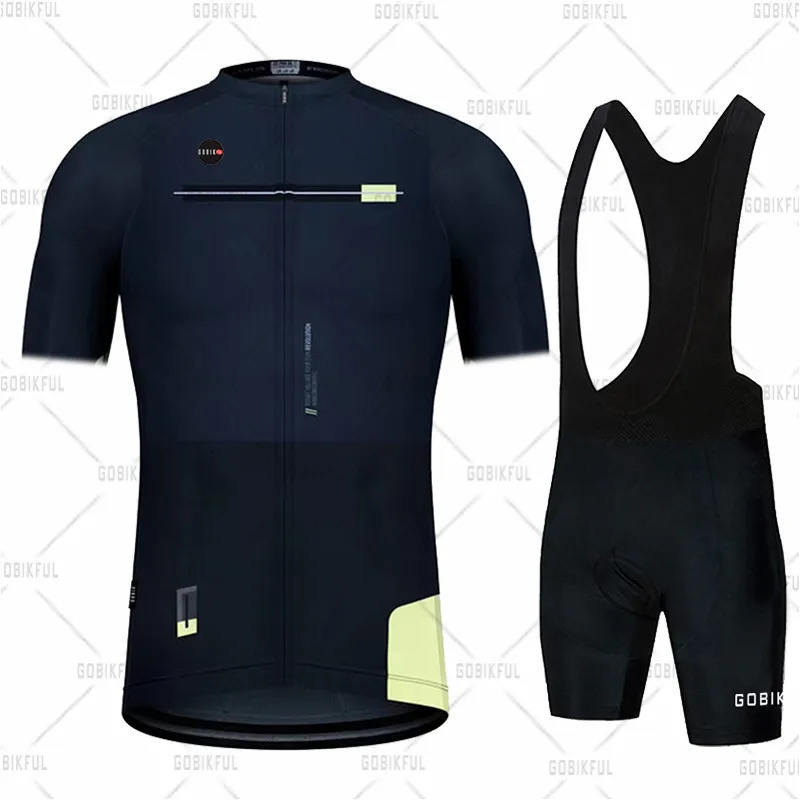 Gobikful Summer Cycling Jersey Set Man Short Sleeve Mountain Bike Cycling Wear Triathlon Bicycle Clothing MTB Bike Shirts 250117