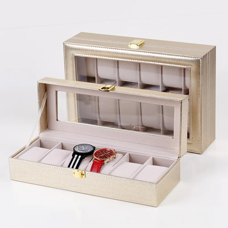 Watch Box Organizer for Men Women 6/10/12Girds Watch Case Jewelry Storage Leather Watch Display Personalized For Gifts 250117