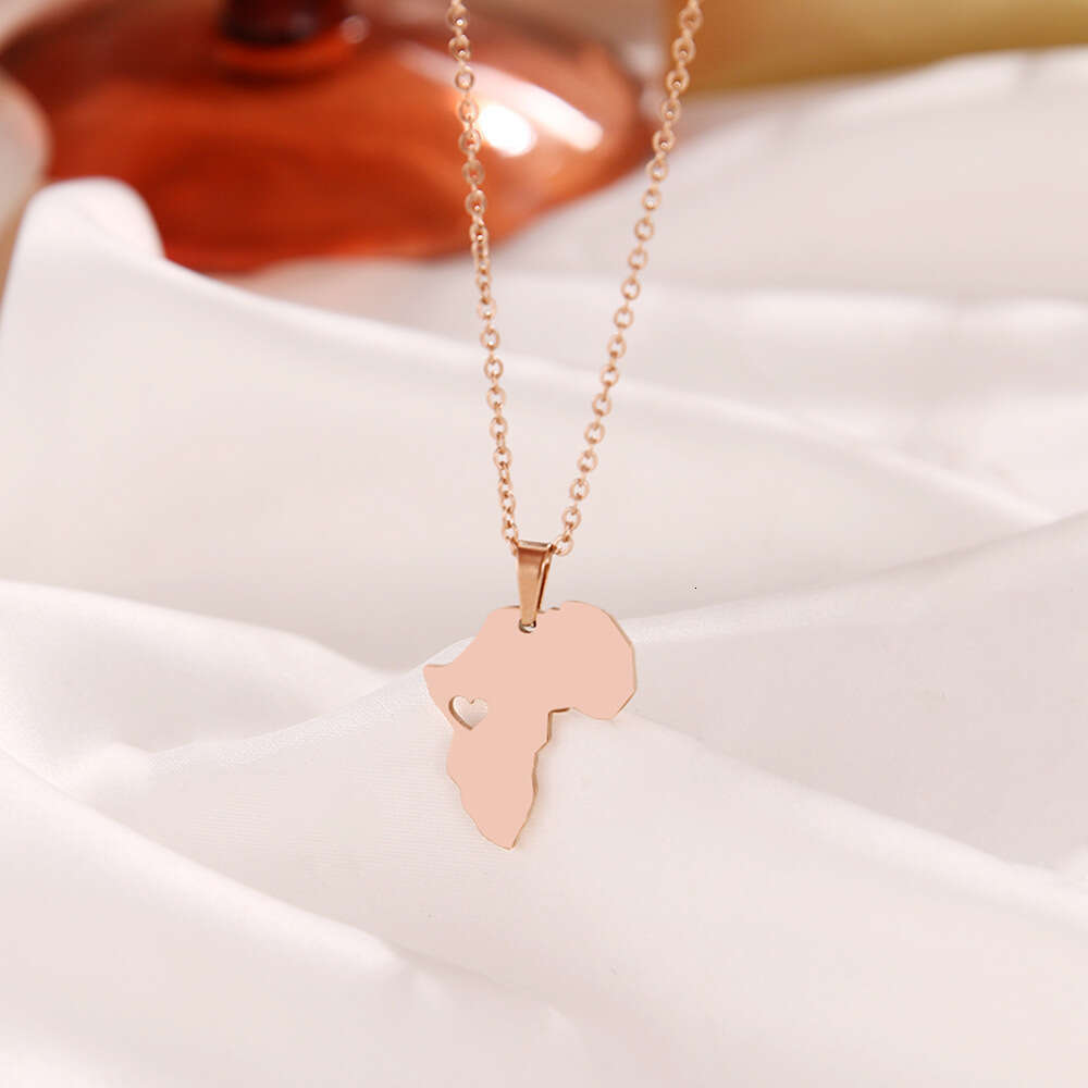 Continental Map Pendant Africa Necklace