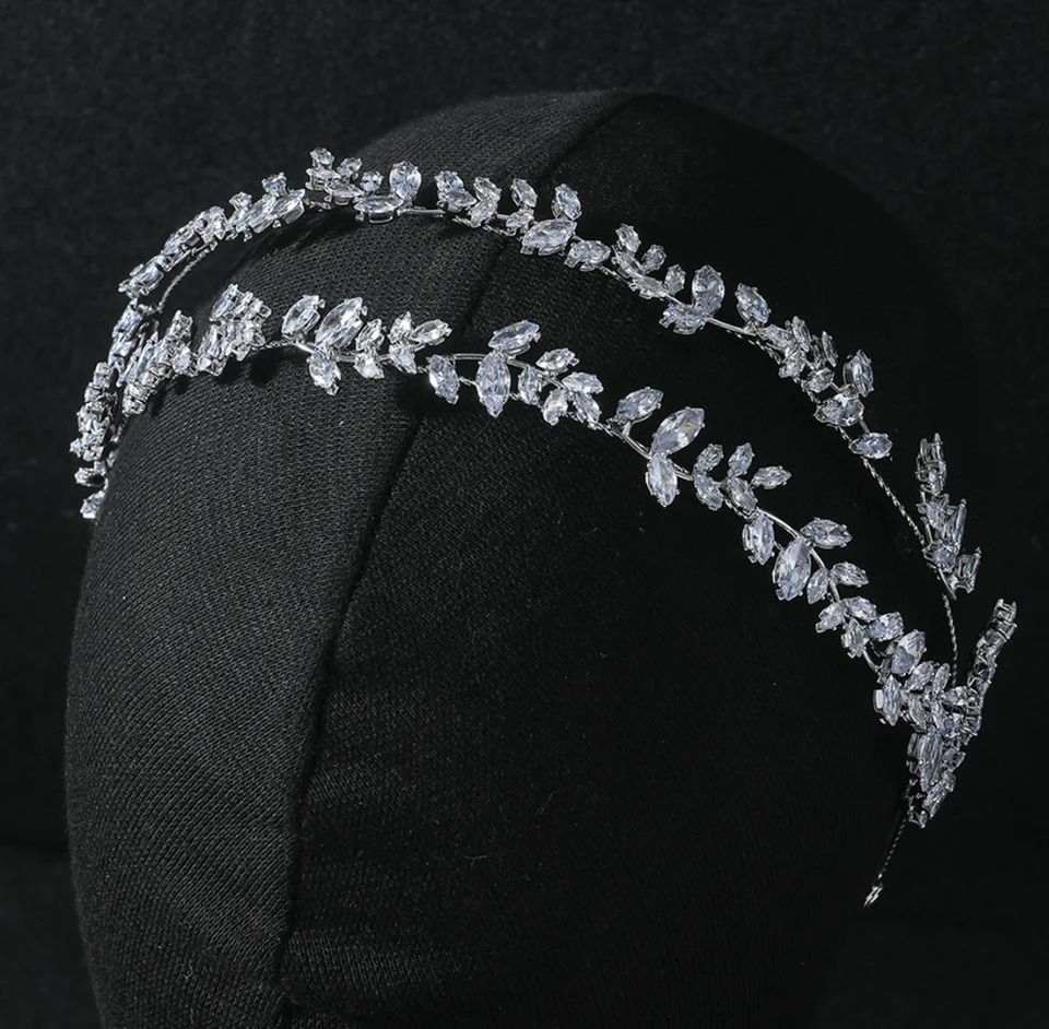 Bridal Headbands Headpiece For Wedding Cubic Zirconia Bride Tiaras Hairband Women Birthday Party Prom Hair Jewelry Accessories 250117