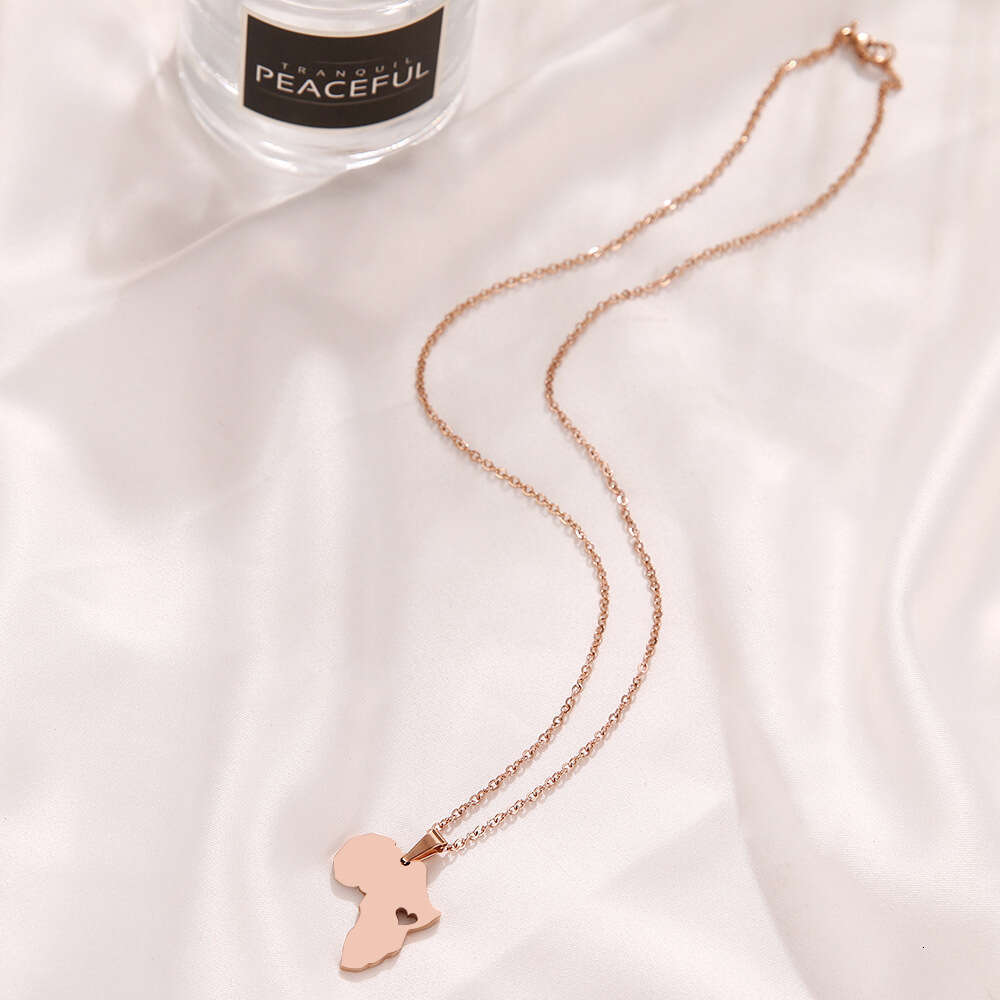 Continental Map Pendant Africa Necklace
