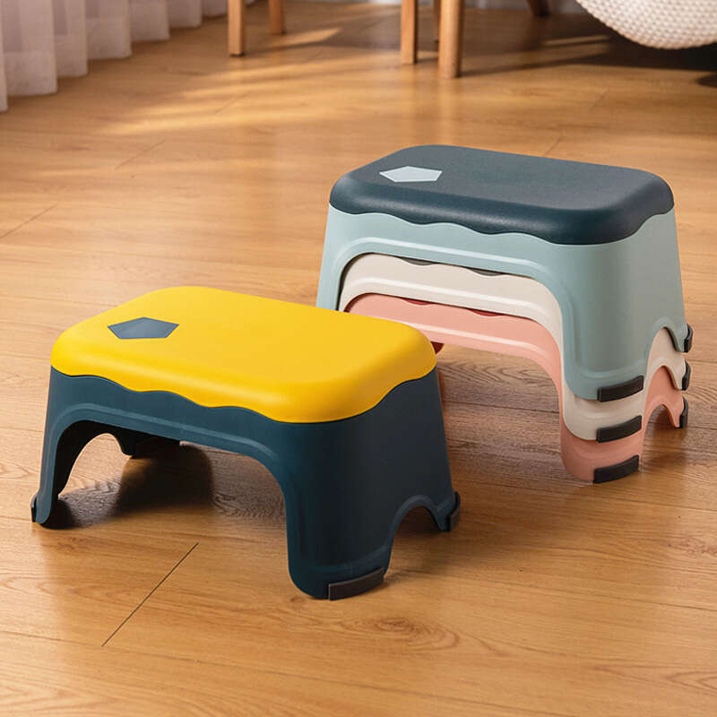 0164 Small for home use, thickened, light , simple, internet famous plastic stool, children's low stool can be stacked creatively, adults sturdy