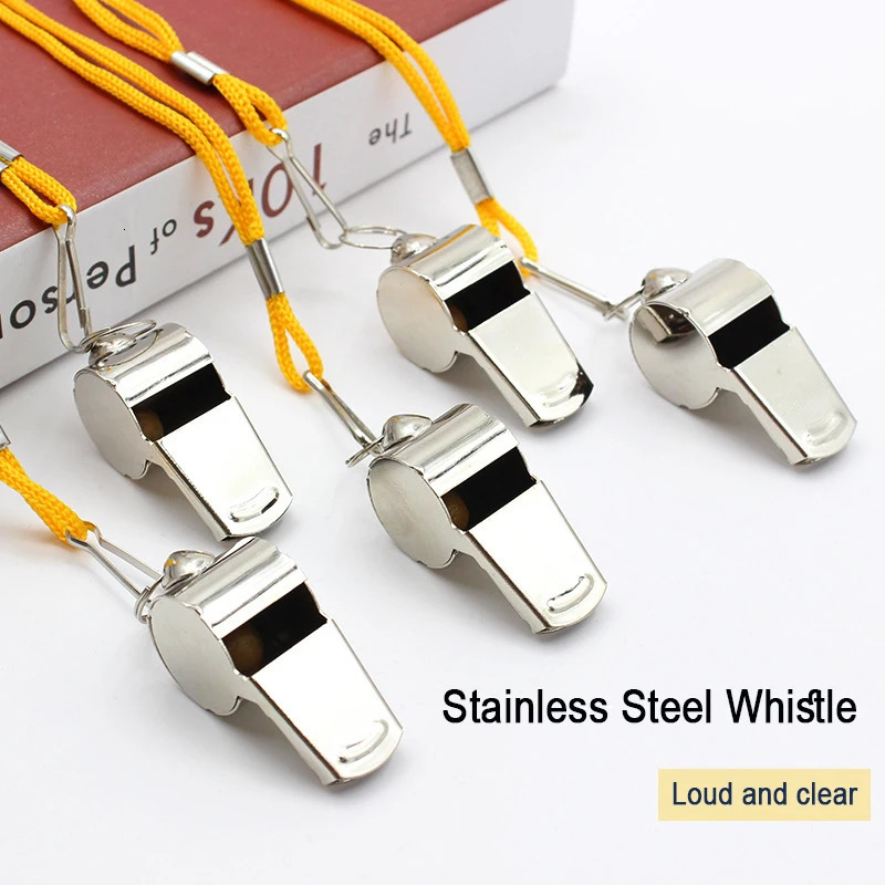 Metal Whistle Referee Sport Rugby Stainless Steel Whistles Soccer Football Basketball Party Training School Cheerleading Tools 250107