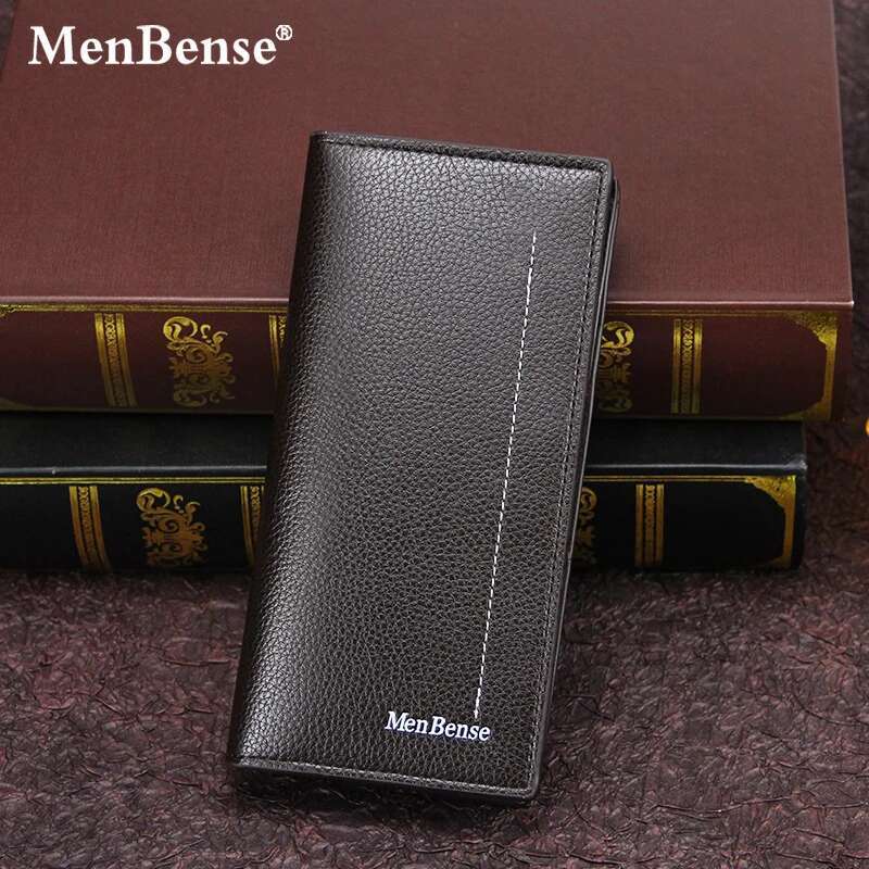 Genuine Card Holder Men Wallets Cowskin Long Purse Brand Soft Leather Slim Male Wallet